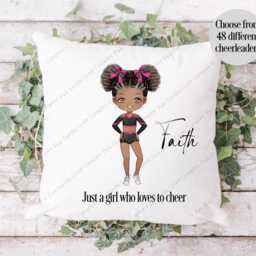 Personalised Cheerleader Gift, Cushion, Girl, Cheerleading Gift For Her, Cheerleader, Cheerleading, Cheer Girl - thumbnail 3
