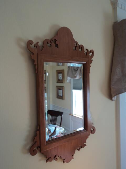 Handcrafted Cherry Chippendale Mirror - image 1