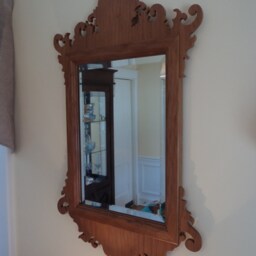 Handcrafted Cherry Chippendale Mirror - thumbnail 2
