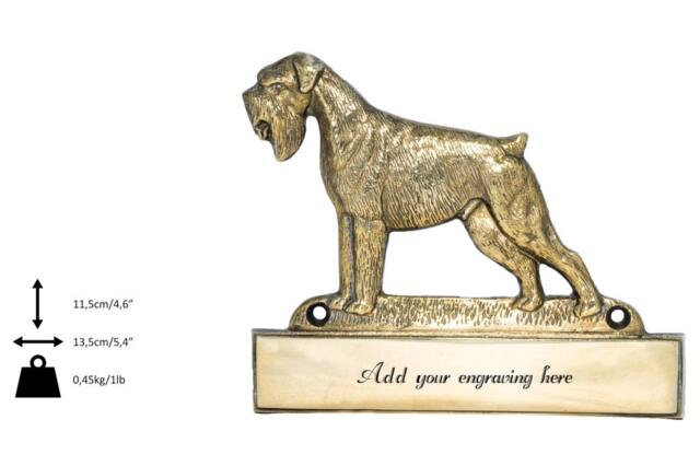 Schnauzer Uncropped, Dog Plaque, Can Be Engraved, Limited Edition, Artdog - image 1