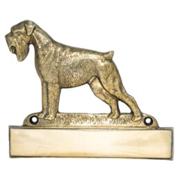 Schnauzer Uncropped, Dog Plaque, Can Be Engraved, Limited Edition, Artdog - thumbnail 3