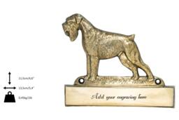 Schnauzer Uncropped, Dog Plaque, Can Be Engraved, Limited Edition, Artdog - thumbnail 1