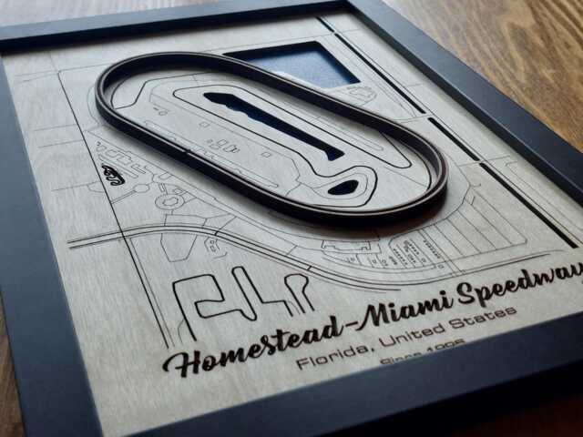 Homestead-Miami Speedway Wall Art Laser Engraved Wood, Nascar Gift - image 1