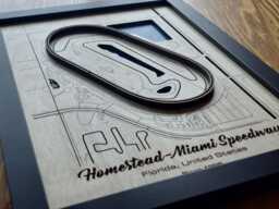 Homestead-Miami Speedway Wall Art Laser Engraved Wood, Nascar Gift - thumbnail 1