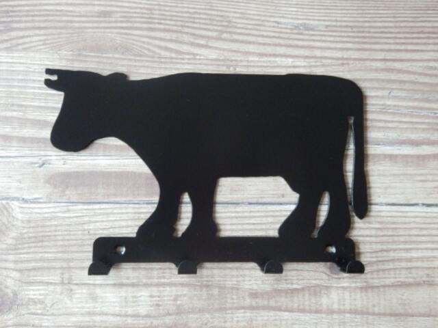 Cow Silhouette Key Hook Rack - Metal Wall Art - image 1