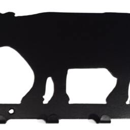 Cow Silhouette Key Hook Rack - Metal Wall Art - thumbnail 4