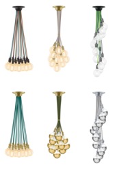 14 Pendant Light Cluster - Chandelier Lighting Led Living Room Hanging Ceiling Fixture Custom Green, Brass, Modern Unique