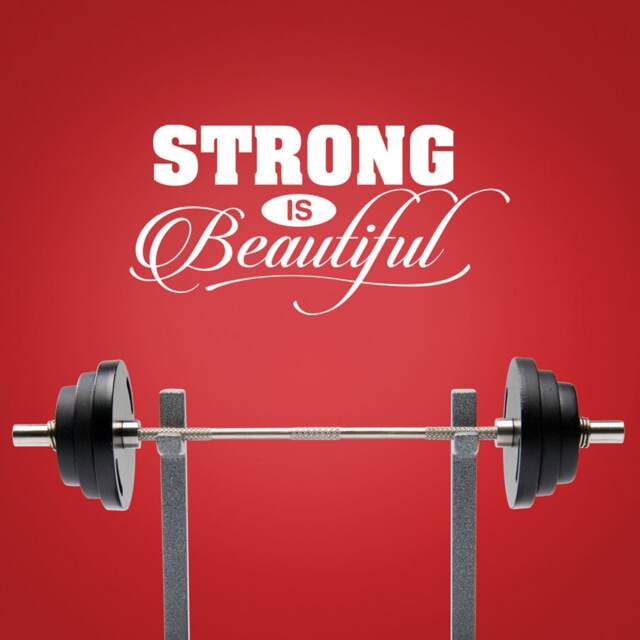 strong Is Beautiful Vinyl Wall Words, Fitness Decal, Workout Motivation, New Years Resolution - image 1