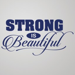 strong Is Beautiful Vinyl Wall Words, Fitness Decal, Workout Motivation, New Years Resolution - thumbnail 2
