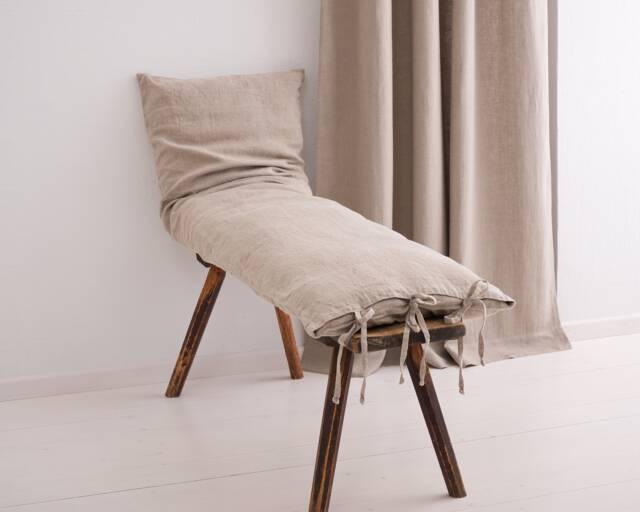 Linen Pillow Cover. Washed Soft Linen Pillowcase With Ties. Stylish Custom Size For Bedroom - image 1