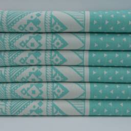 "Turkish Towel, Aztec Towel, Peshtemal Towel, Hammam Towel, Double Face Towel, 36""x70" - thumbnail 3