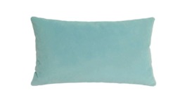 Aqua Velvet Suede Decorative Throw Pillow Cover/Case Cushion 12x20 - thumbnail 1
