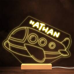 Kids Plane Personalised Gift Lamp Night Light