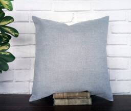 Light Blue-Gray Denim Pillow Cover - Modern Scandinavian Home Decor