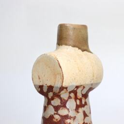 Japanese Studio Ceramic Flower Vase Large/Kodomari Ryo /Contemporary Geometric Primitivism - thumbnail 3