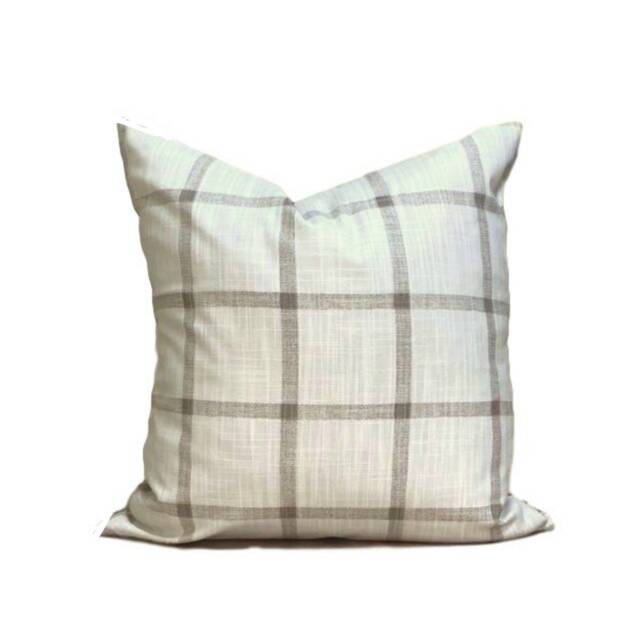 Neutral Pillow Covers For 20x20 Pillow, 18x18 16x16 All Sizes Incl Euro Sham - image 1
