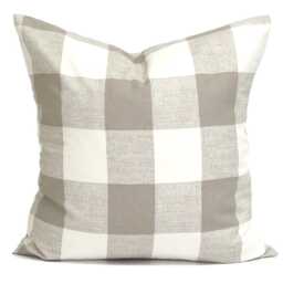 Neutral Pillow Covers For 20x20 Pillow, 18x18 16x16 All Sizes Incl Euro Sham - thumbnail 3
