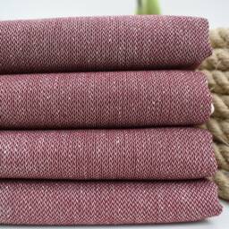 Burgundy Towel 40x70 Turkish Beach Towel, Organic Cotton Towel, Bath Towel, Dish Towel, Kitchen Towels Striped Soft Bll-Itlyn - thumbnail 3