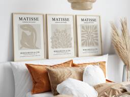 Matisse Art Prints Set Of 3, Beige Paper Cut-Out Style - thumbnail 1