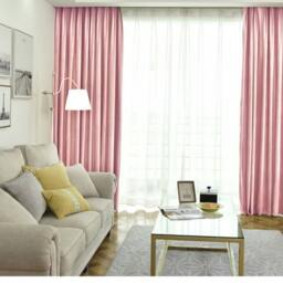 Pair Of Blush Pink Velvet Curtains, Bedroom Living Room Custom Curtains - thumbnail 3