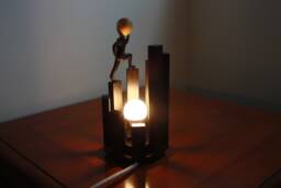 Lamp Table, Light Escape, Design Wood Lamp, Unique Creative Lamp - thumbnail 1