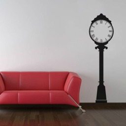 Unique Wall Clock Vinyl Decal - Life Size City Street in Your Choice Of Colors - thumbnail 2