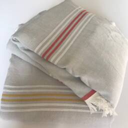 Turkish Fouta Beach Towel, Terry Cloth Back, Extra Large Hammam Towel - thumbnail 2
