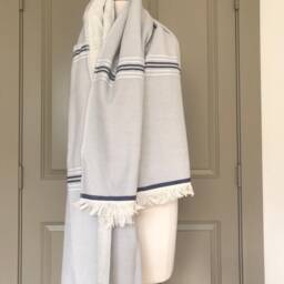 Turkish Fouta Beach Towel, Terry Cloth Back, Extra Large Hammam Towel - thumbnail 4