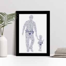 Personalised Father & Child Word Art Print, Custom Gift For Dad - thumbnail 2