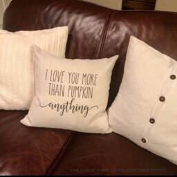 Pumpkin Spice Linen Pillow Cover Fall Farmhouse Decor - thumbnail 2