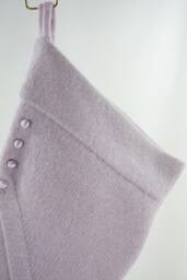 Christmas Stocking Wool Lavendar Orchid Repurposed Soft Winter Sweater Recycled Upcycled 070