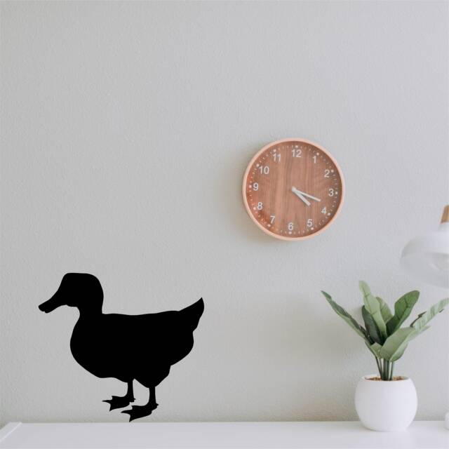 Silhouette Of A Duck Vinyl Wall Art, Decal, Sticker, Transfer, Mural, Decor, Rent Friendly, Interior, Exterior, Full Removable, - 0078 - image 1