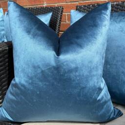 Waterproof Cushion Cover, Teal Pillow Garden Water Resistant Durable Designer Fabric - Panaz - thumbnail 4