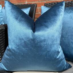 Waterproof Cushion Cover, Teal Pillow Garden Water Resistant Durable Designer Fabric - Panaz - thumbnail 2