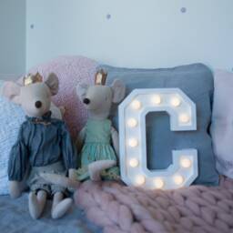 Wooden Marquee Letter Night Light Nursery Decor - thumbnail 2