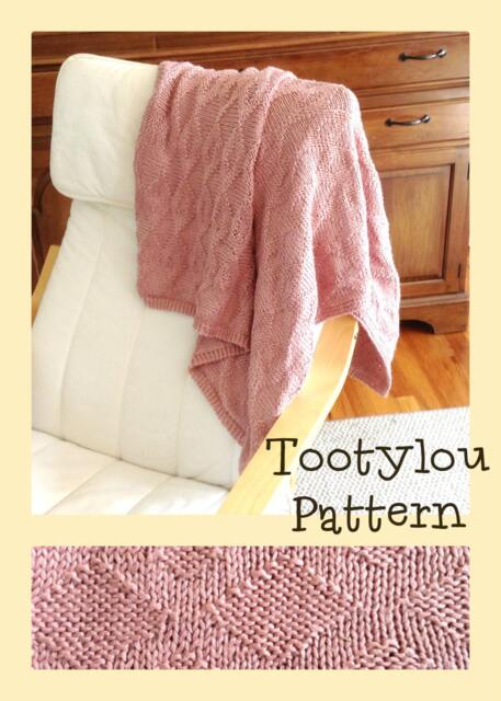 Knitted Lap Blanket Pattern, Throw, Diamond Design, Baby Blanket, Gift, English Only - image 1