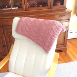 Knitted Lap Blanket Pattern, Throw, Diamond Design, Baby Blanket, Gift, English Only - thumbnail 3