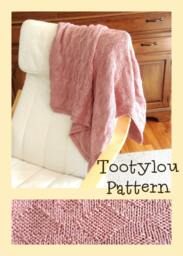 Knitted Lap Blanket Pattern, Throw, Diamond Design, Baby Blanket, Gift, English Only - thumbnail 1