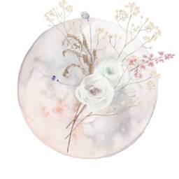 Moon Phases Print - Art Illustration Set Of 3 Spiritual Pink Full Moon Half Home Decor Crescent Moons - thumbnail 3