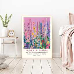 Botanical Flower Market Art Print, Flora Gardens Floral Wall Decor, Art, Art - thumbnail 3