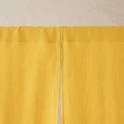 Mimosa Yellow Linen Noren Curtain, Japanese Style Curtain, Traditional Doorway Divider, Rod Pocket Linen Home Decor - thumbnail 3