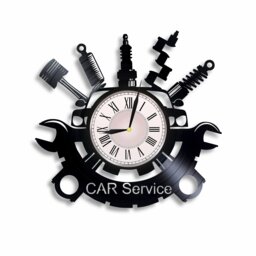 Drive Time Garage & Auto Repair-Themed Vinyl Clock For Mechanics Car Lovers - thumbnail 1