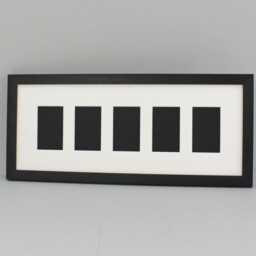 Instax Wide. Suits Five Wide Sized Photos, Visual Aperture 9.5x5.8cm. 20x50cm Wooden Multi Frame. Shows Photo Only - Not Border - thumbnail 3