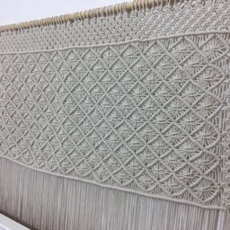 Macrame Queen Bedroom Decor, Large Wall Hanging, Headboard - thumbnail 3