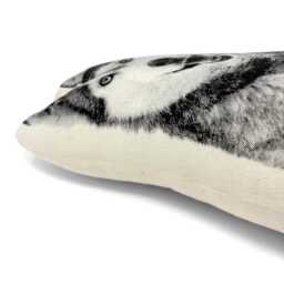 Silkscreened Siberian Husky Throw Pillow, Contour Shaped - thumbnail 2