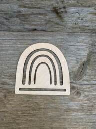 Engraved Name Wooden Rainbow Macrame Template Baltic Birch Wall Hanging