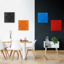 Metal Peg Solitaire Wall Game - Yellow Modern Decor - thumbnail 4