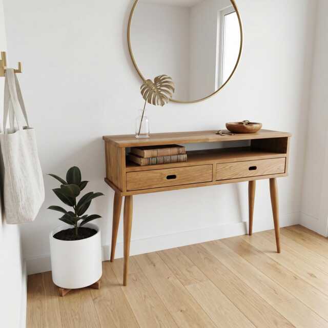 Handmade Rustic Pine Hallway Bench Entryway Console Table Ref. 0034 - image 1