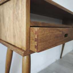 Handmade Rustic Pine Hallway Bench Entryway Console Table Ref. 0034 - thumbnail 2