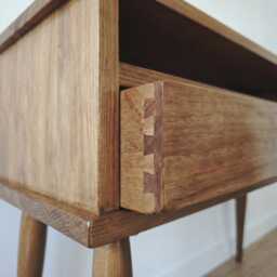 Handmade Rustic Pine Hallway Bench Entryway Console Table Ref. 0034 - thumbnail 4